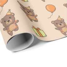 Birthday Animal Cute Bear Kids Birthday Party