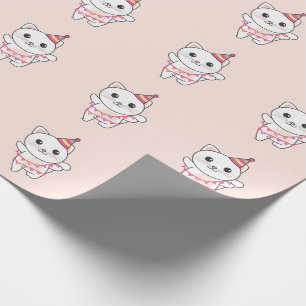 Birthday Animal Cute Cat for Kids Birthday Party Wrapping Paper