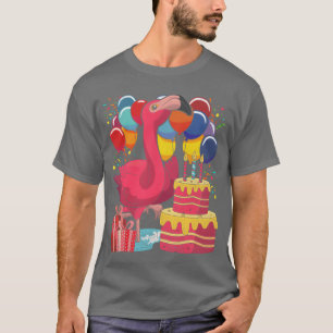 Birthday Animal Gift Pink Flamingo retro T-Shirt