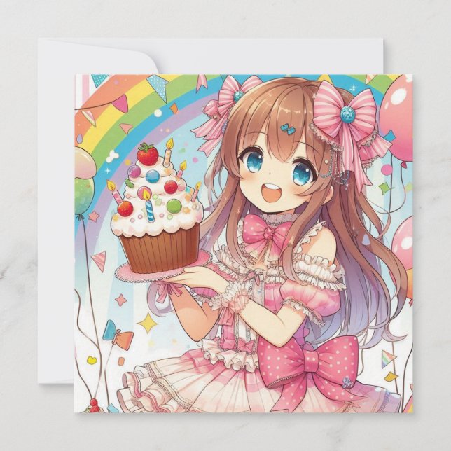 Birthday Anime Invitation (Front)