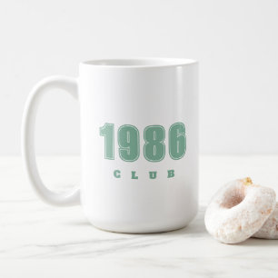 Birthday ANY YEAR, green typography personalised Coffee Mug