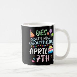 Birthday April 7th Happy Day to Daddy Mummy Coffee Mug