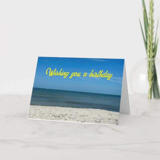 BIRTHDAY AS BEAUTIFUL AS A DAY AT THE BEACH CARD (Front)