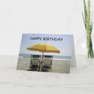 BIRTHDAY AT THE BEACH-ENJOY CARD