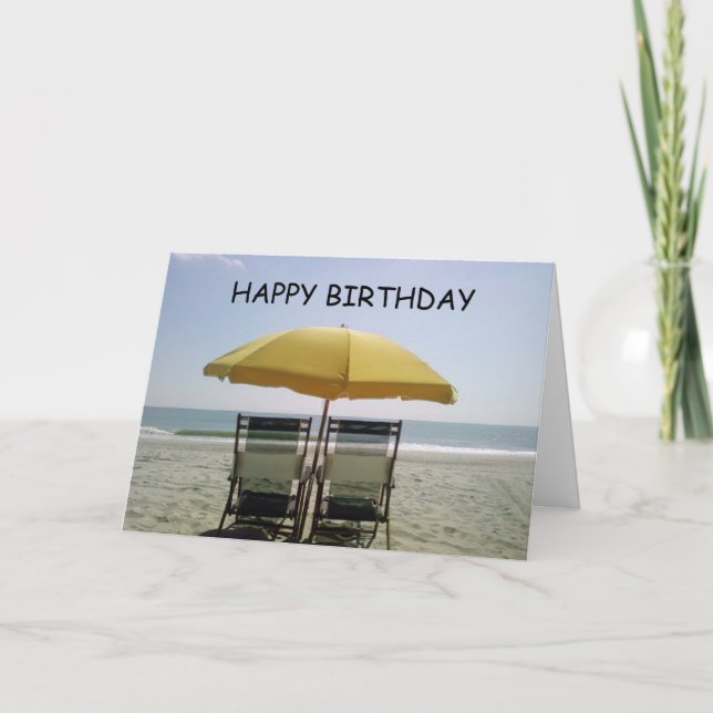 BIRTHDAY AT THE BEACH-ENJOY CARD (Front)