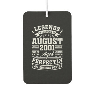 Birthday August Gift Vintage 2001 Car Air Freshener