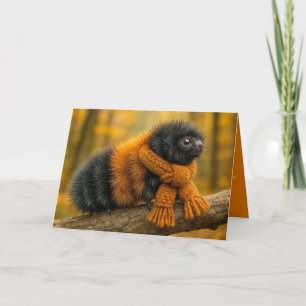 Birthday Autumn Woolly Bear Caterpillar Card
