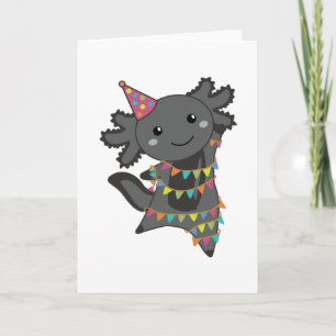Birthday Axolotl Garland Card