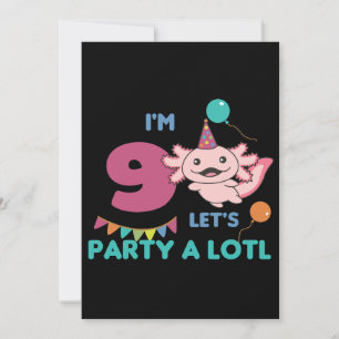 Birthday Axolotl Kids Sweet Axolotls  Invitation