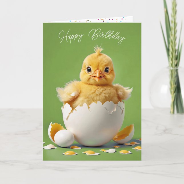 Birthday Baby Chick Card (Front)