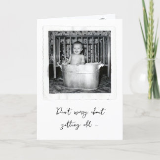 Birthday Baby Snapshot In a Retro Tub Card
