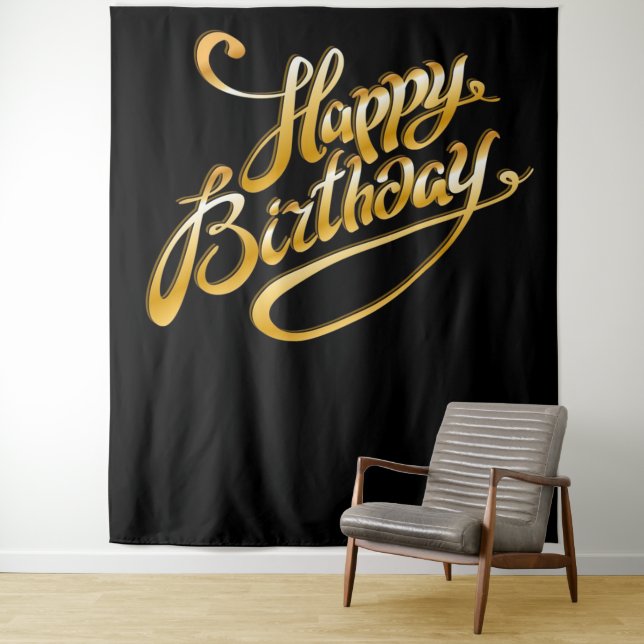Birthday backdrop tapestry (In Situ)