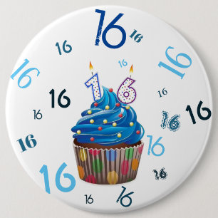 Birthday Badge - Cupcake 16
