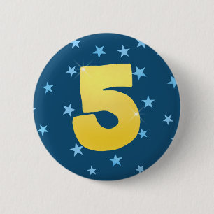 Birthday badge - customisable number pin