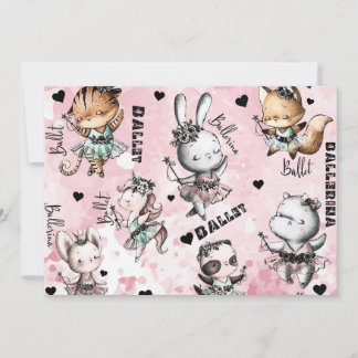 Birthday Ballerina Invitation