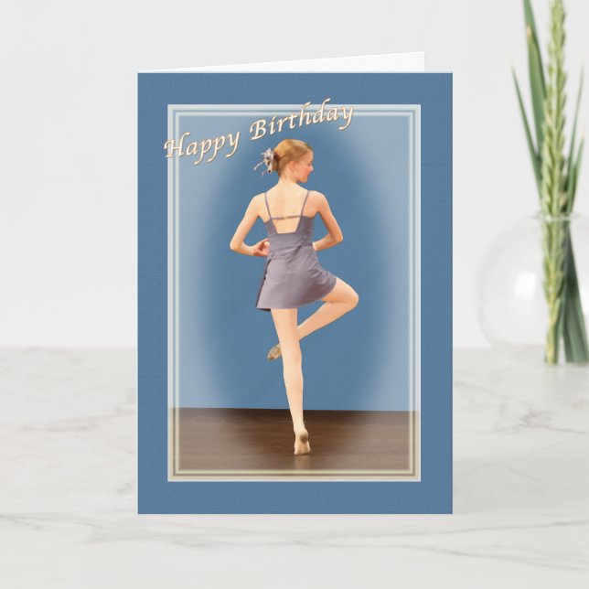 Birthday, Ballet Dancer Card (Front)
