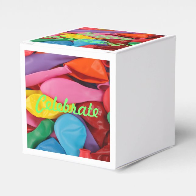 Birthday Balloon Box! Favour Box (Front Side)