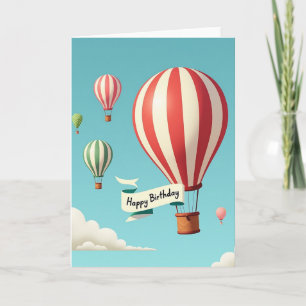 Birthday Balloon Flight Card