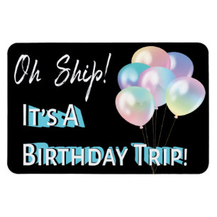 Birthday Balloon Funny Cruise Cabin Door Magnet