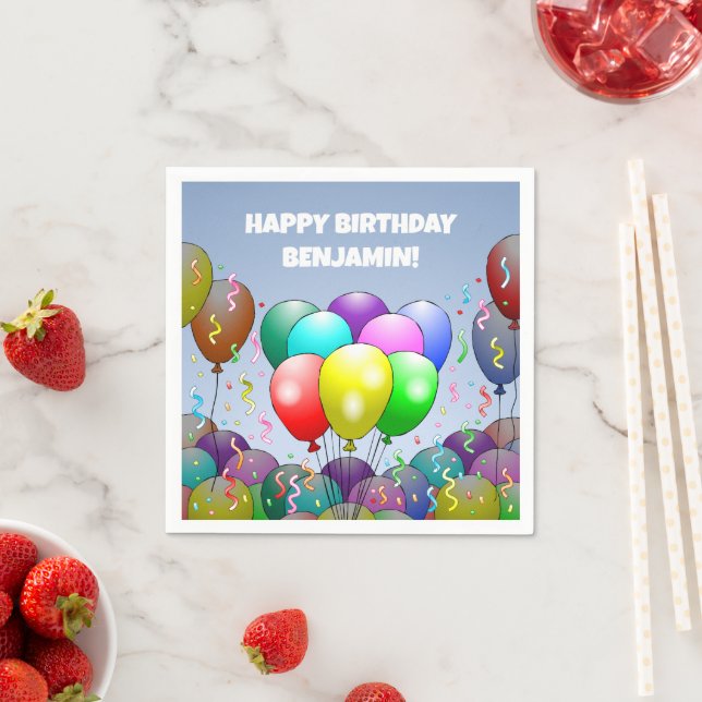 Birthday Balloon Party Napkin (Insitu)