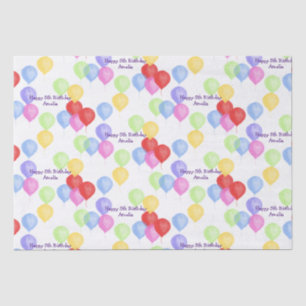  Birthday Balloon Personalised Tissue Paper