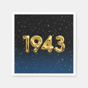 Birthday Balloons 1943 In Stars Napkins