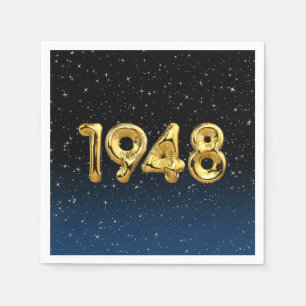 Birthday Balloons 1948 In Stars Napkins