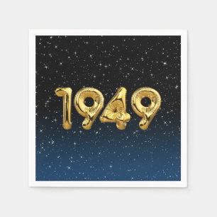 Birthday Balloons 1949 In Stars Napkin