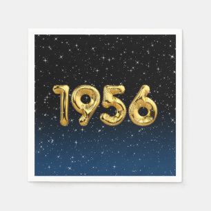 Birthday Balloons 1956 In Stars Napkin