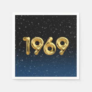 Birthday Balloons 1969 In Stars Napkins