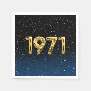 Birthday Balloons 1971 In Stars Napkins
