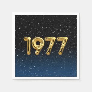 Birthday Balloons 1977 In Stars Napkins