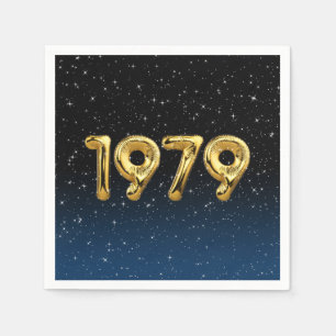 Birthday Balloons 1979 In Stars Napkins
