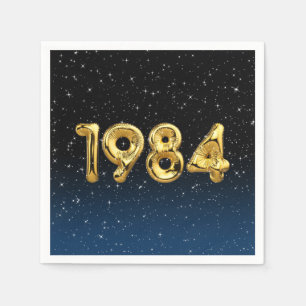 Birthday Balloons 1984 In Stars Napkins