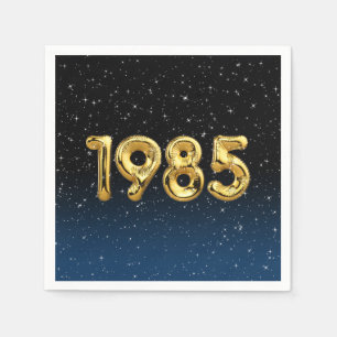 Birthday Balloons 1985 In Stars Napkins