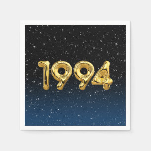 Birthday Balloons 1994 In Stars Napkin