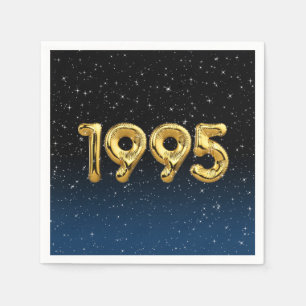 Birthday Balloons 1995 In Stars Napkins