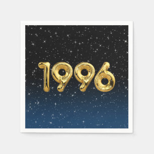 Birthday Balloons 1996 In Stars Napkin