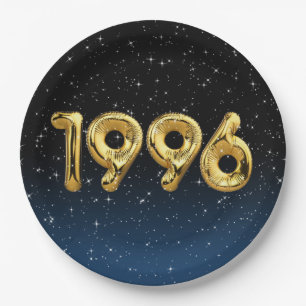 Birthday Balloons 1996 In Stars Paper Plate