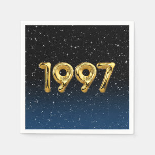 Birthday Balloons 1997 In Stars Napkins