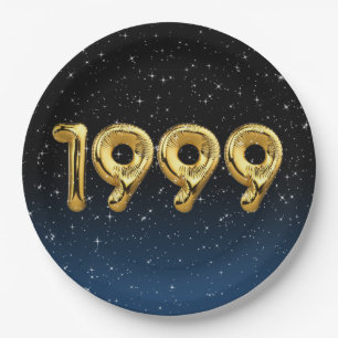 Birthday Balloons 1999 In Stars Paper Plate