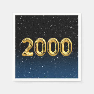 Birthday Balloons 2000 In Stars Napkins