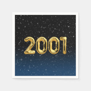 Birthday Balloons 2001 In Stars Napkin