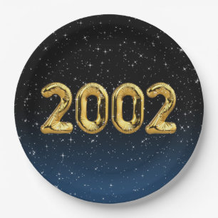 Birthday Balloons 2002 In Stars Paper Plate