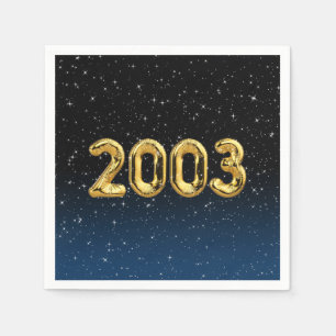 Birthday Balloons 2003 In Stars Napkin
