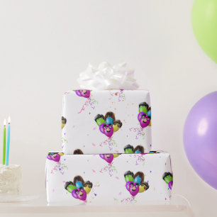 Birthday Balloons and Confetti Wrapping Paper