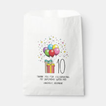 Birthday Balloons And Presents With Age And Text