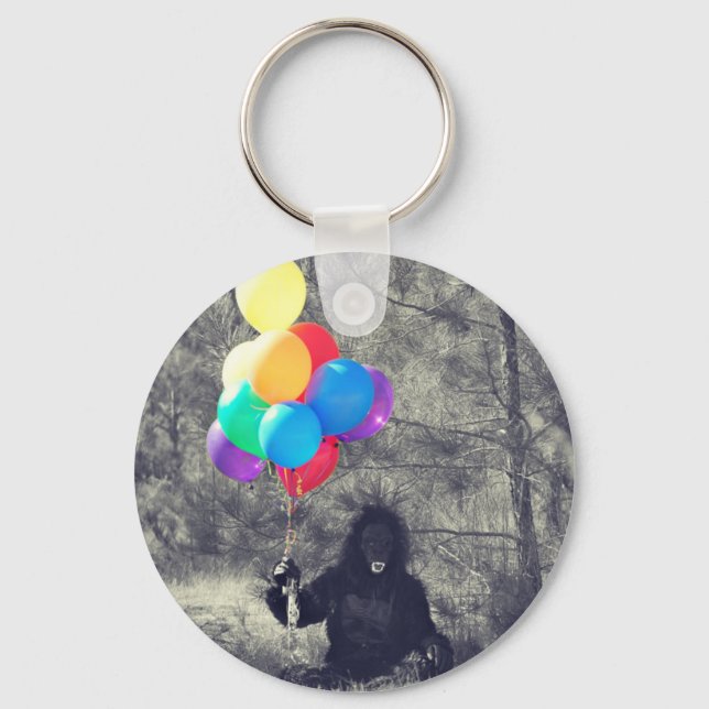 birthday balloons ape key ring (Front)