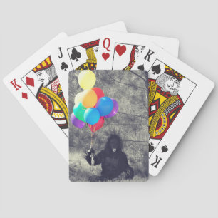 birthday balloons ape playing cards