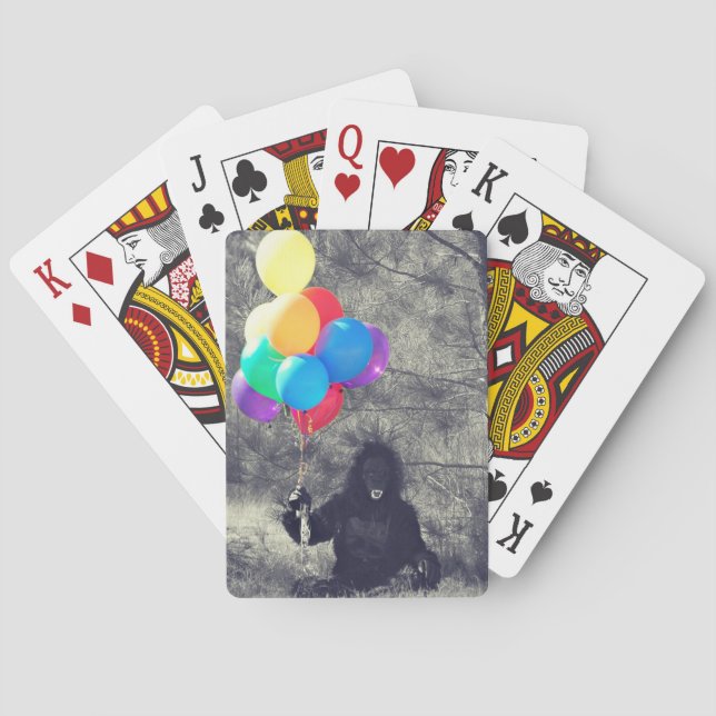 birthday balloons ape playing cards (Back)